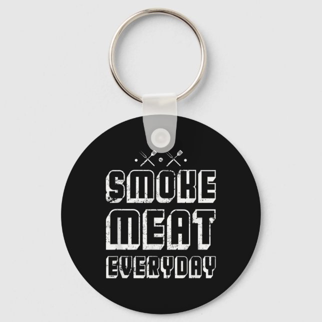 Funny Grill Bbq Chef Gift Idea Barbecue  Key Ring (Front)
