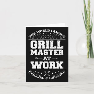Funny Grill Master Bbq Chef Smoked Meat Lover Gift Card