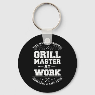 Funny Grill Master Bbq Chef Smoked Meat Lover Gift Key Ring