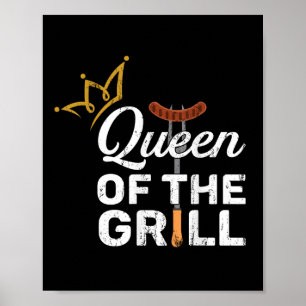 Funny Grilling Bbq Chef Women Gift Smoked Meat Bar Poster