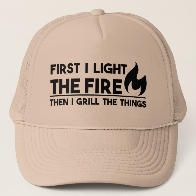 Funny Grilling Gift Trucker Hat (Front)