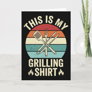 Funny Grilling Quote Retro Sunset BBQ Cookout Card