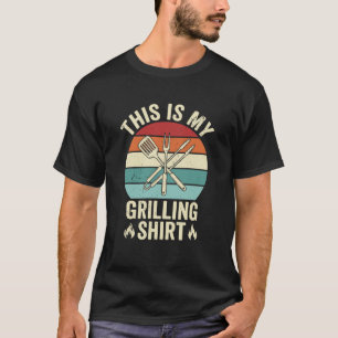 Funny Grilling Quote Retro Sunset BBQ Cookout T-Shirt