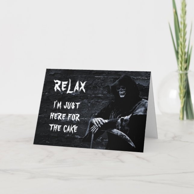 Funny Grim Reaper Birthday Card (Front)