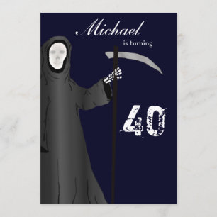 Funny Grim Reaper Birthday Party Invitation