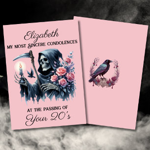 Funny Grim Reaper Death to My Youth 30th Birthday Card