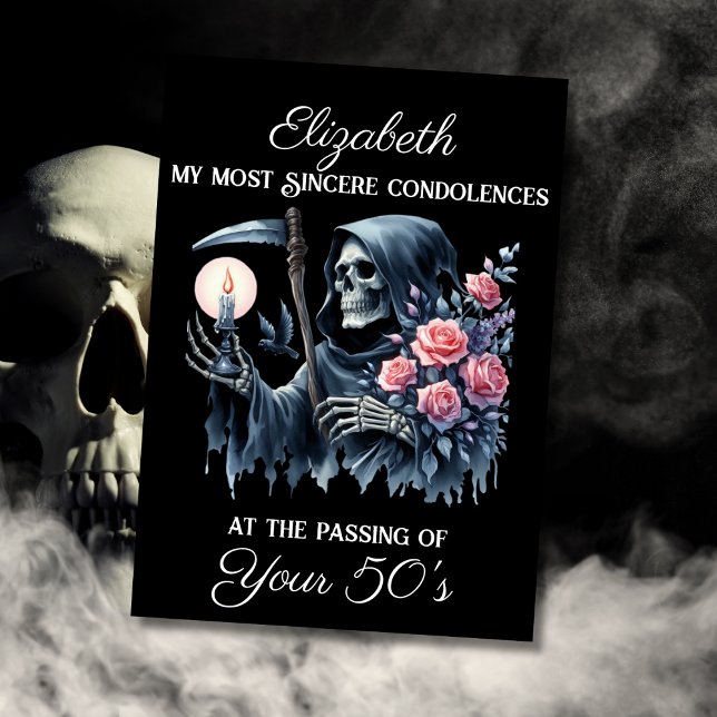 Funny Grim Reaper Death to My Youth 60th Birthday Card (Creator Uploaded)