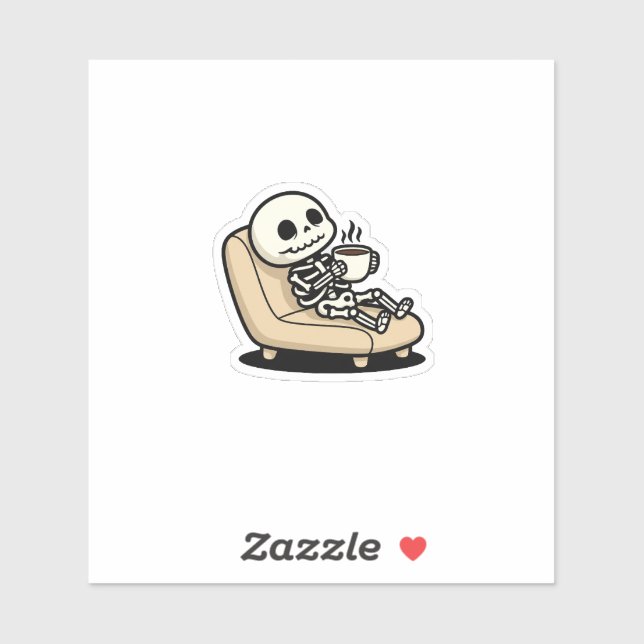 Funny Grim Reaper Drinking Coffee | "Dead Inside"  (Sheet)