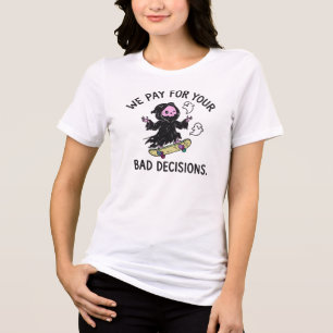 Funny Grim Reaper Skateboarding Bad Decisions Tri-Blend Shirt