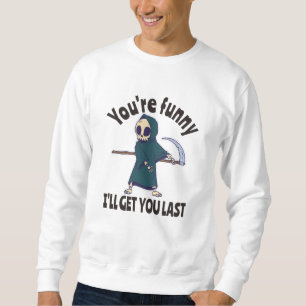 Funny Grim Reaper Skeleton Halloween Costume Sweatshirt