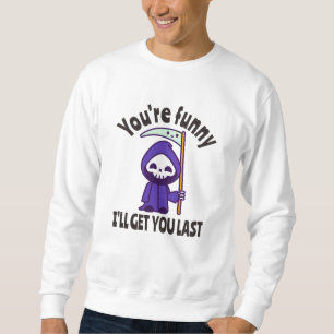 Funny Grim Reaper Skeleton Halloween Costume Sweatshirt
