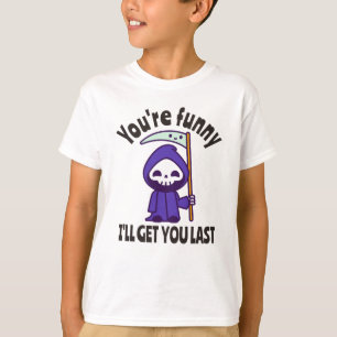 Funny Grim Reaper Skeleton Halloween Costume T-Shirt