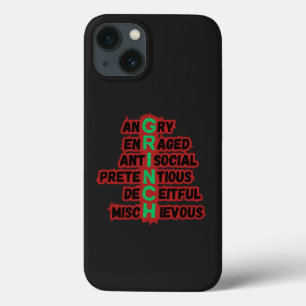 Funny Grinch Acrostic for True Holiday Movie Fans iPhone 13 Case