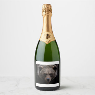 Funny grizzly ! Food and Beverage Label Set.
