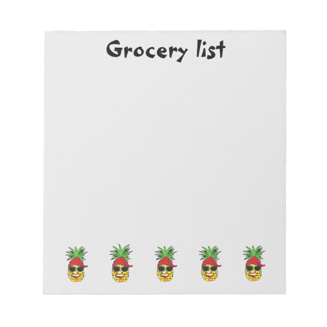 Funny Grocery List Notepad (Front)