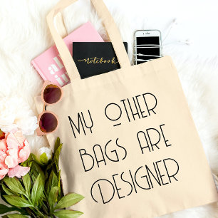 Funny Grocery Shopping Designer Tote Bag