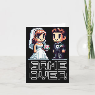 Funny Groom Bride Wedding Bachelor Party Retro Pix Card