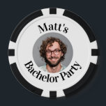 Funny Groom Face Bachelor Party Poker Chips<br><div class="desc">Make your bachelor party unforgettable with our Custom Groom Face Bachelor Party Poker Chips. These unique poker chips are the perfect addition to your night of fun and games, offering a personalised touch that celebrates the groom in style. Crafted with high-quality materials, these chips are not just a game accessory...</div>