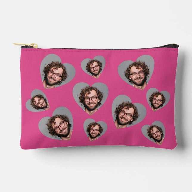 Funny Groom Face Bridal Shower Accessory Pouch (Front)