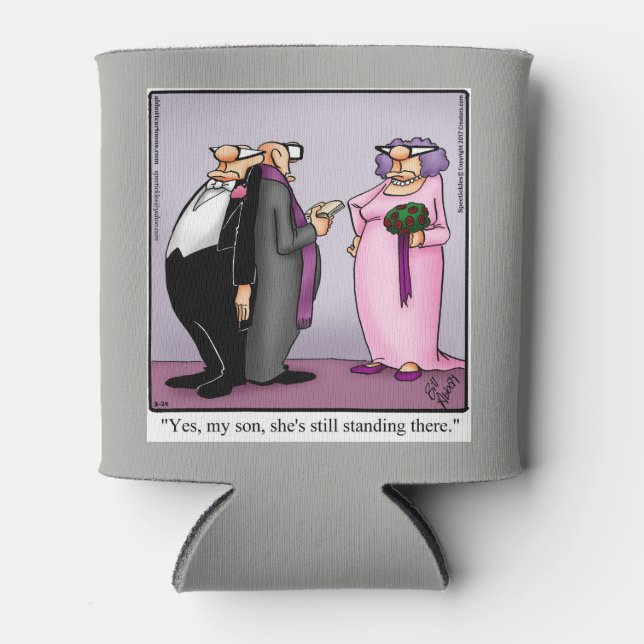 Funny Groom Humour Can Cooler (Front)
