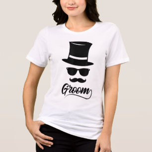 Funny Groom Shirt White For Men Hat And Moustache