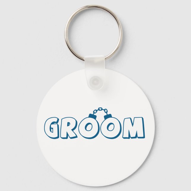 Funny groom text key ring (Front)