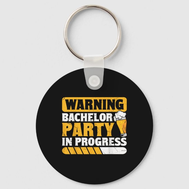 Funny Groom Wedding Bachelor Party _1  Key Ring (Front)