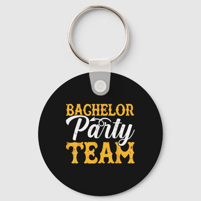 Funny Groom Wedding Bachelor Party _4  Key Ring (Front)