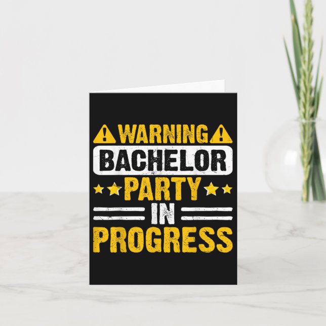 Funny Groom Wedding Bachelor Party _5  Card (Front)