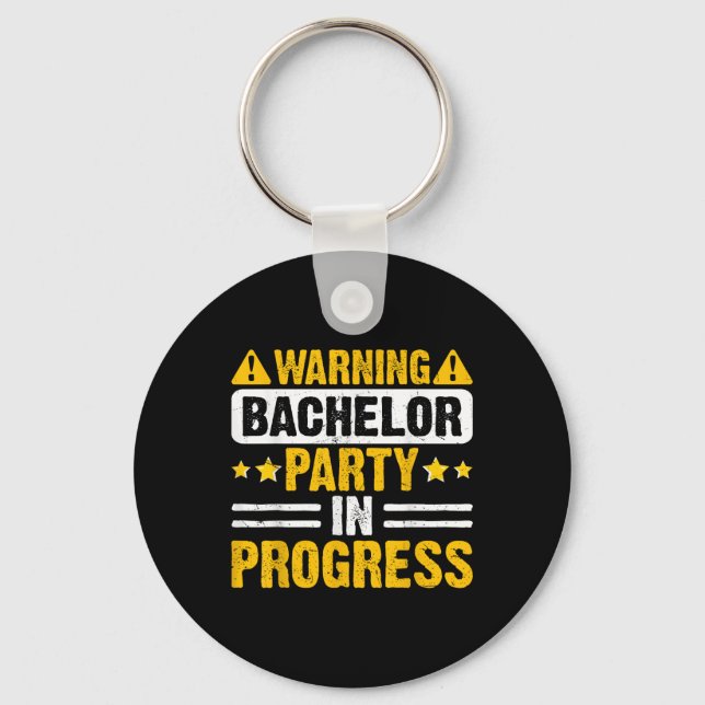 Funny Groom Wedding Bachelor Party _5  Key Ring (Front)