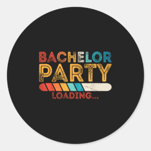 Funny Groom Wedding Bachelor Party Classic Round Sticker