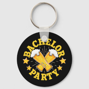 Funny groom wedding bachelor party long sleeve key ring