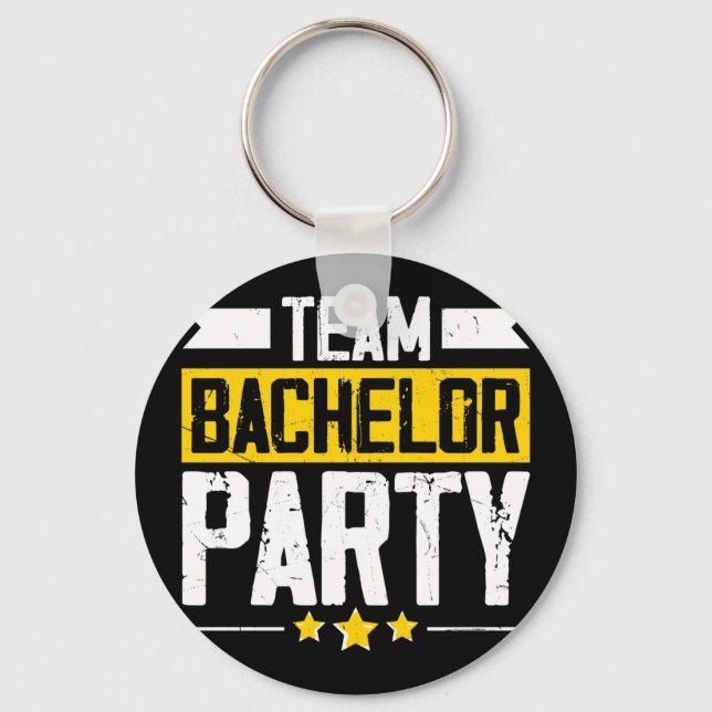 Funny groom wedding bachelor party long sleeve  key ring (Front)