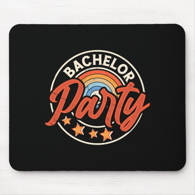 Funny groom wedding bachelor party long sleeve  mouse mat (Front)