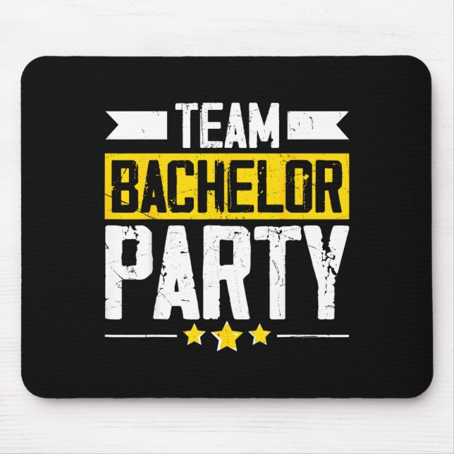 Funny Groom Wedding Bachelor Party Mouse Mat (Front)