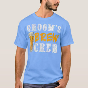 Funny Grooms Brew Crew Bachelor Party Wedding  T-Shirt