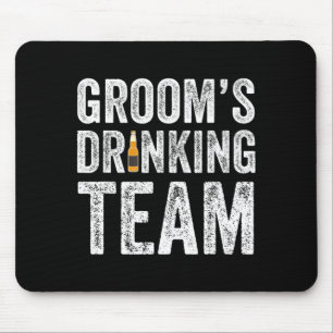 Funny groom's drinking team groomsmen bachelor mouse mat