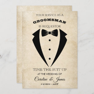 Funny Groomsman  Invitation