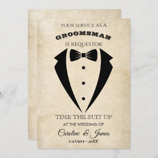Funny Groomsman  Invitation