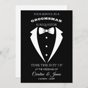 Funny Groomsman  Invitation