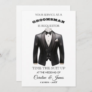 Funny Groomsman  Invitation