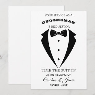 Funny Groomsman Invitation