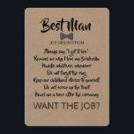 Funny Groomsman or Best Man Job Proposal Invitation<br><div class="desc">"BEST MAN JOB DESCRIPTION" Modern and funny best man or groomsman proposal cards.</div>