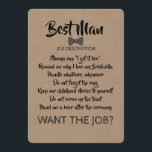 Funny Groomsman or Best Man Job Proposal Invitation<br><div class="desc">"BEST MAN JOB DESCRIPTION" Modern and funny best man or groomsman proposal cards.</div>