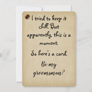 Funny Groomsman Proposal Card