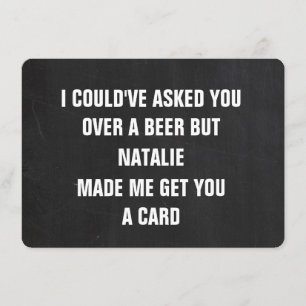Funny Groomsman proposal Personalised Card
