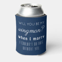 Funny Groomsman Wedding Proposal Elegant Navy Blue