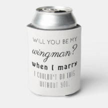 Funny Groomsman Wedding Proposal Elegant Off White