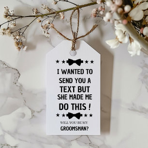 Funny Groomsmen Proposal Best Man Proposal Gift Tags