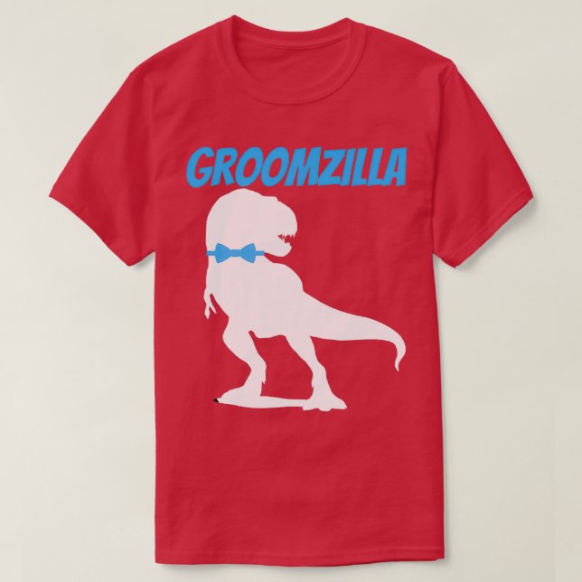 Funny Groomzilla Design T-Shirt (Design Front)